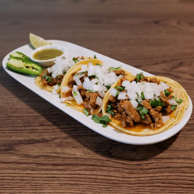 2 Soft Beef Tacos Plate.