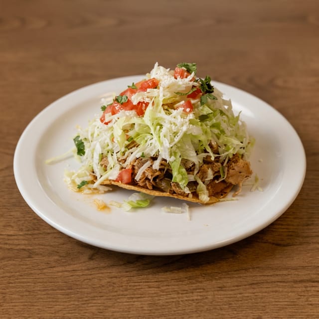 Tostada with Meat.