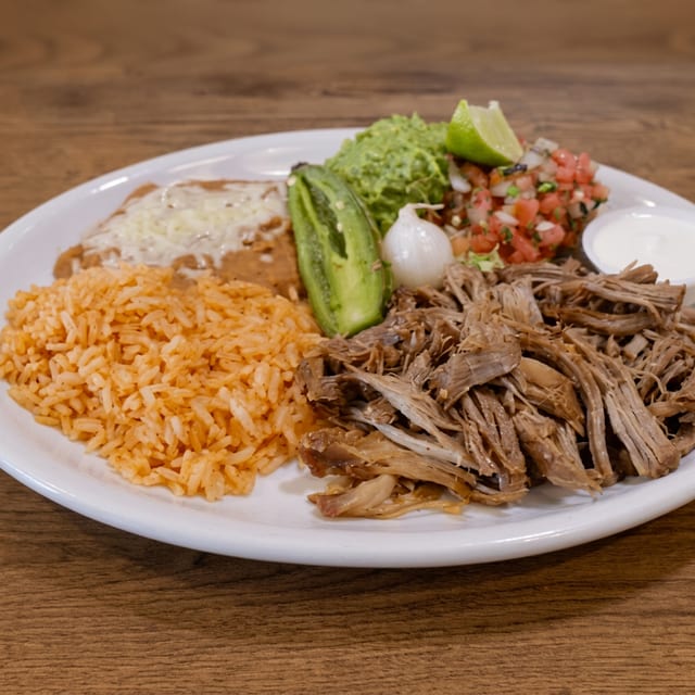Carnitas Plate.